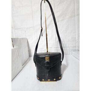 MCM Vintage Studded Bucket Bag Black